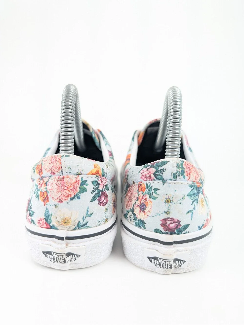 Vans Era Vintage Floral Print Low Top Sneakers Light Blue Women's 7